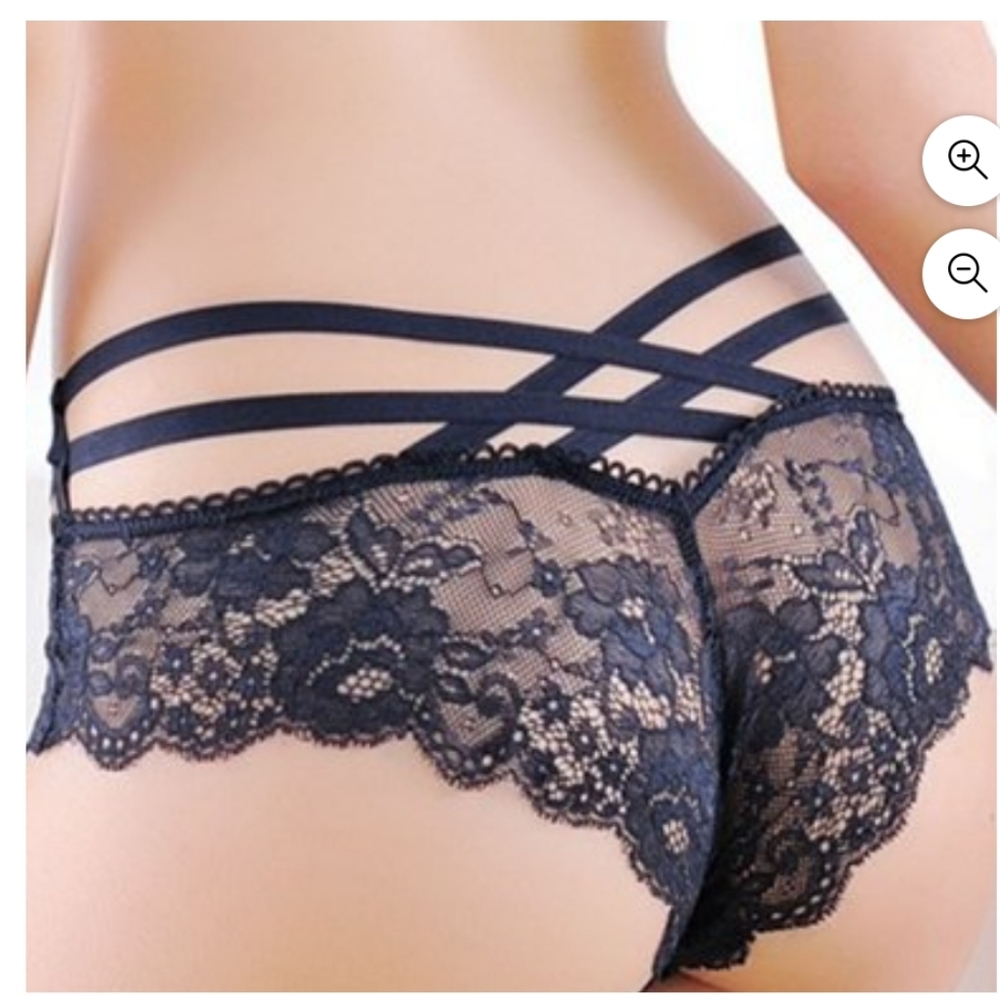 New 5-pack Floral Lace Lattice Panty Set Size One Size